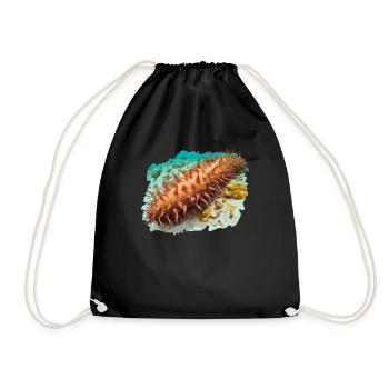 Sea Cucumber Seegurken Seegurke - Turnbeutel - Schwarz - Vorne