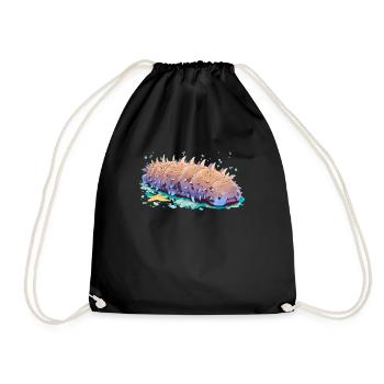 Sea Cucumber Seegurken Seegurke - Turnbeutel - Schwarz - Vorne
