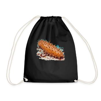 Sea Cucumber Seegurken Seegurke - Turnbeutel - Schwarz - Vorne