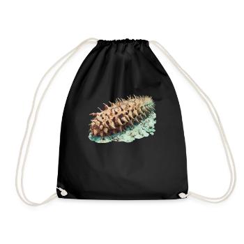 Sea Cucumber Seegurken Seegurke - Turnbeutel - Schwarz - Vorne