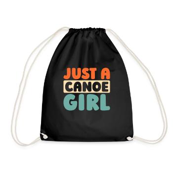 Kanu Kanute Just A Canoe Girl - Turnbeutel - Schwarz - Vorne