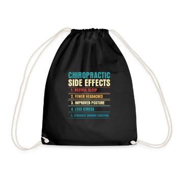 Chiropractic Side Effects Physical Therapist Chiro - Drawstring Bag - black - Front
