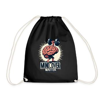 MIND OVER MATTER - Drawstring Bag - black - Front
