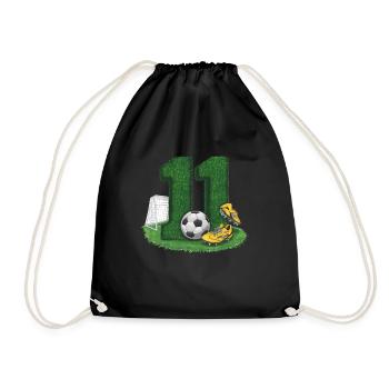 11e anniversaire 11 ans de football Joueur de football - Sac de sport léger - noir - Devant