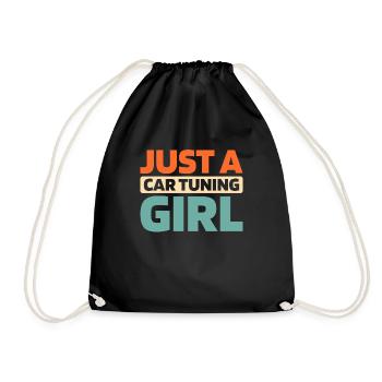 Schrauber Tuning Tuner Just A Car Tuning Girl - Drawstring Bag - black - Front