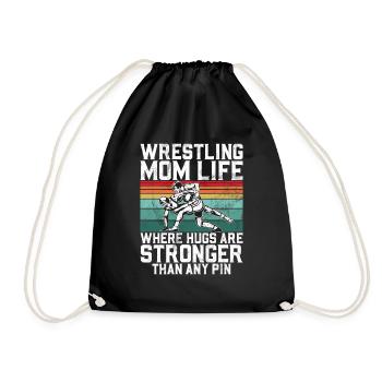 Kawaii Chibi Anime Girl Anime Merch Japanese - Drawstring Bag - black - Front