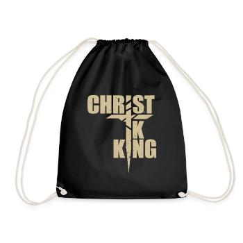 Le Christ est roi Foi chrétienne Religieux - Sac de sport léger - noir - Devant