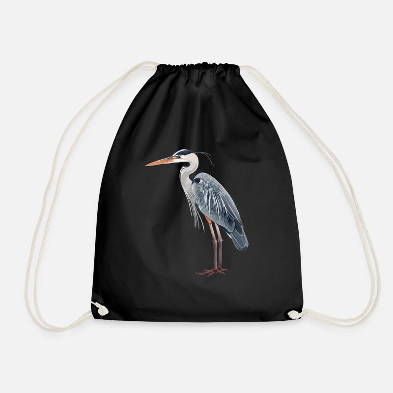 Heron Reiher - Turnbeutel - Schwarz
