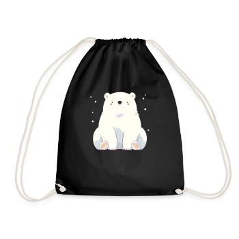 Polar Bear Eisbären Eisbär - Turnbeutel - Schwarz - Vorne
