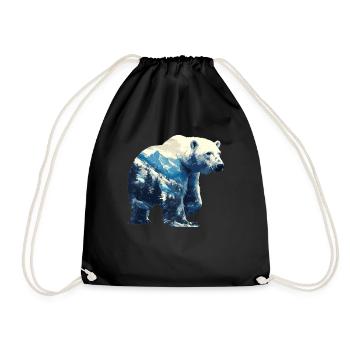Polar Bear Eisbären Eisbär - Turnbeutel - Schwarz - Vorne