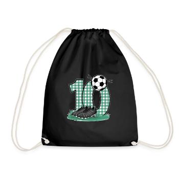 10e anniversaire 10 ans de football Joueur de football - Sac de sport léger - noir - Devant
