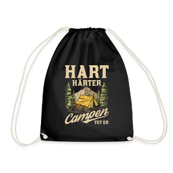 Tent Camping Camping - Drawstring Bag - black - Front