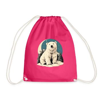 Polar Bear Eisbären Eisbär - Turnbeutel - Fuchsia - Vorne