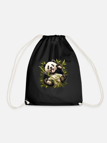 Panda géant Pandas Große Pandas Großer Panda - Sac de sport léger - noir