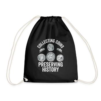 Gardien de l’histoire : L’héritage de la collection de pièces de monnaie - Sac de sport léger - noir - Devant