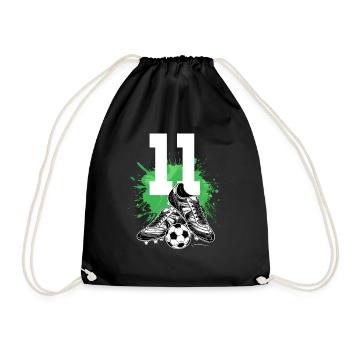 11e anniversaire 11 ans de football Joueur de football - Sac de sport léger - noir - Devant