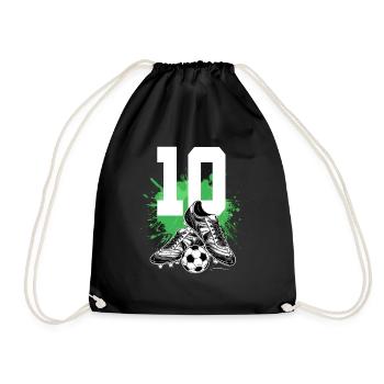 10e anniversaire 10 ans de football Joueur de football - Sac de sport léger - noir - Devant