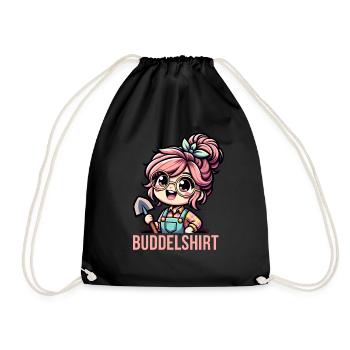 Garten Geschenk Gärtnerin Geburtstag Geschenk - Turnbeutel - Schwarz - Vorne