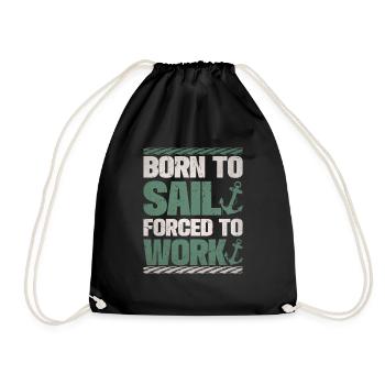 Boat Captain Funny Boat Sailing Lake Boater - Drawstring Bag - black - Front