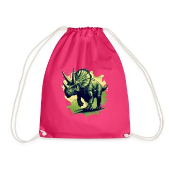 Triceratops in action - Turnbeutel - Fuchsia - Vorne