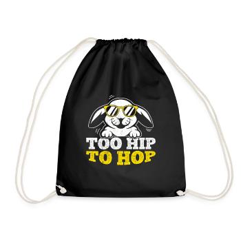 Trop branché pour hop pour un motif d’amant de lapin - Sac de sport léger - noir - Devant