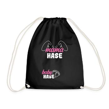 Maman Lapin Bébé Lapin Naissance Grossesse Devenir - Sac de sport léger - noir - Devant