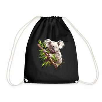 Koalas Koala - Drawstring Bag - black - Front