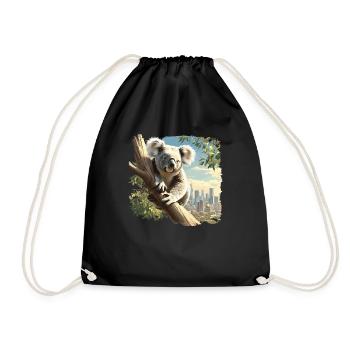 Koalas Koala - Drawstring Bag - black - Front