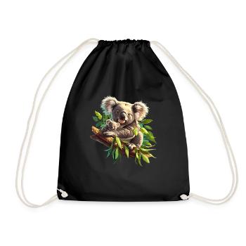 Koalas Koala - Drawstring Bag - black - Front