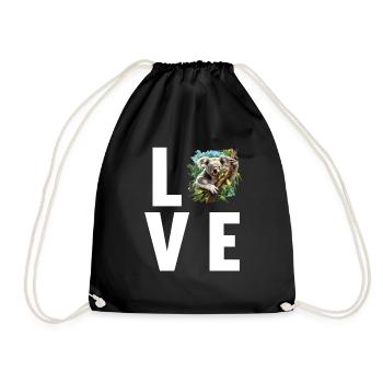 Koalas Koala - Drawstring Bag - black - Front