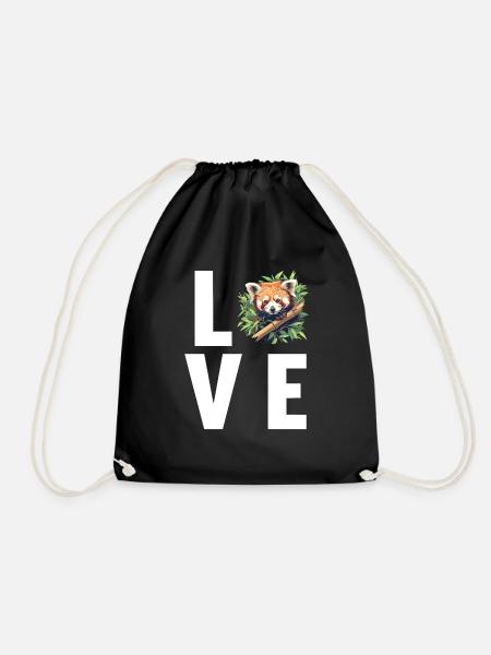 Panda roux Petits pandas Petit panda roux - Sac de sport léger - noir