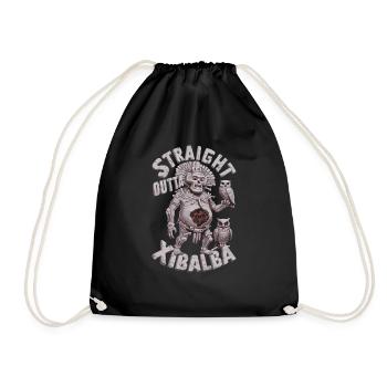Straight Outta Xibalba Ancient Mayan Mythology - Drawstring Bag - black - Front