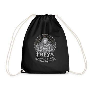 Mythical Norse Goddess Freya Legendary Artwork - Drawstring Bag - black - Front