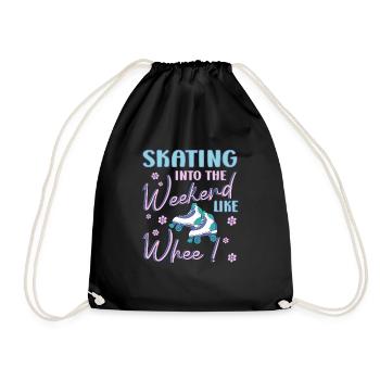 Rollerskater Party Skating Into Weekend Gift Idea - Turnbeutel - Schwarz - Vorne