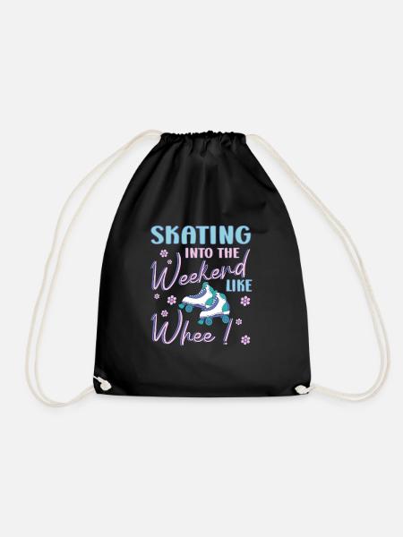 Rollerskater Party Skating Into Weekend Gift Idea - Turnbeutel - Schwarz