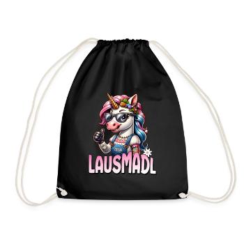 Tracht Damen Outfit Dirndl Ersatz Lausmadl - Drawstring Bag - black - Front