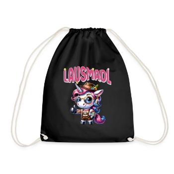 Tracht Damen Outfit Dirndl Ersatz Lausmadl - Drawstring Bag - black - Front