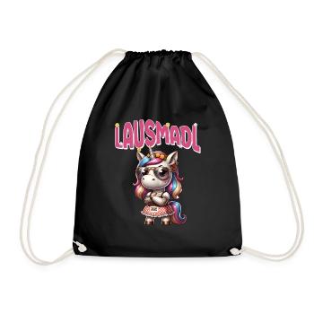 Tracht Damen Outfit Dirndl Ersatz Lausmadl - Drawstring Bag - black - Front