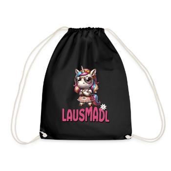 Tracht Damen Outfit Dirndl Ersatz Lausmadl - Drawstring Bag - black - Front