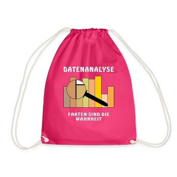 DATA ANALYSIS FACTS ARE THE TRUTH - Drawstring Bag - fuchsia - Front