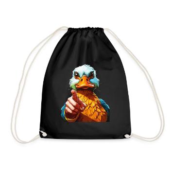 DUCK - Drawstring Bag - black - Front