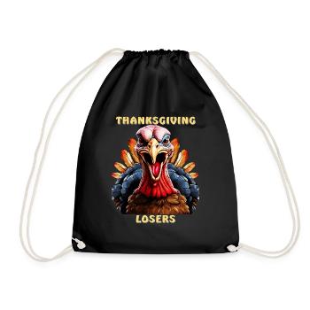 TRUTHAHN THANKSGIVING LOSERS - Turnbeutel - Schwarz - Vorne