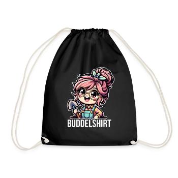 Garten Geschenk Gärtnerin Geburtstag Geschenk - Turnbeutel - Schwarz - Vorne