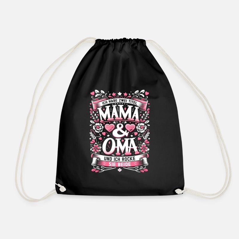 Geschenk Oma Baby Nachwuchs Mama Sprüche - Turnbeutel - Schwarz
