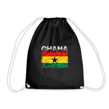 Ghana - Turnbeutel - Schwarz - Vorne