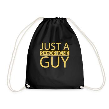 Saxophon Saxofon Just A Saxophone Guy - Drawstring Bag - black - Front