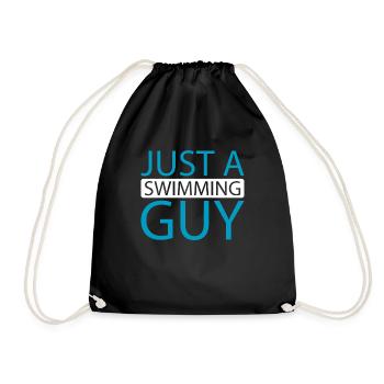 Schwimmen Schwimmer Just A Swimming Guy - Turnbeutel - Schwarz - Vorne