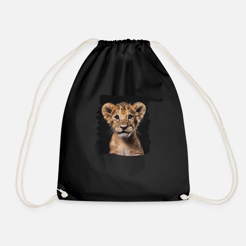Lion Löwen Löwe - Turnbeutel - Schwarz