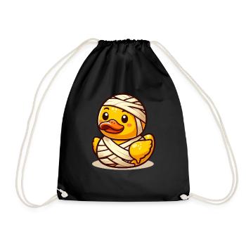 Mummy Duck, Yellow Rubber Duck & Rubber Duck - Drawstring Bag - black - Front