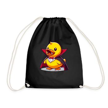Vampire Duck, Yellow Rubber Duck & Rubber Duck - Drawstring Bag - black - Front